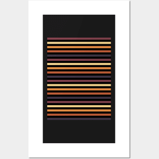 African Summer Sunset Stripes Posters and Art